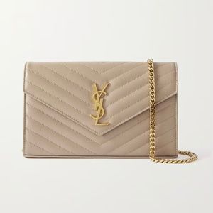 NWT Saint Laurent Large Cassandre Chain Wallet